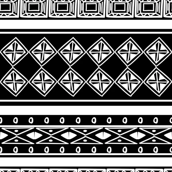 Texture Motif Tribal Avec Dessin Main Africaine Aztèque Maya Illustration — Image vectorielle