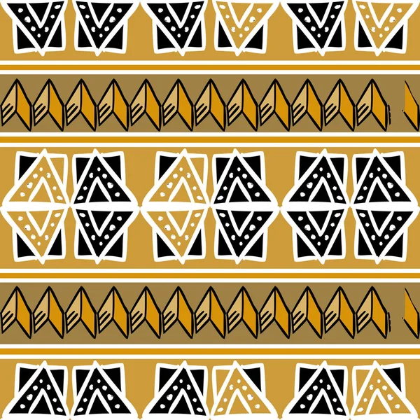 Afrikanska Mönster Vektor Med Handritad Tribal Etniska Drawing Sömlös Design — Stock vektor