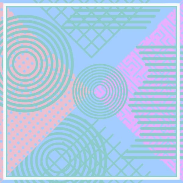 Geometrik soyut model arka plan vektör punchy pastel renk ile. Tesettür eşarp baskı için hazır için iyi.