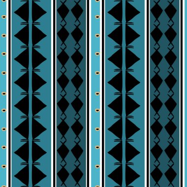 Vektör kabile desen mavi pastel renkler Afrika etnik arka plan ile. Tekstil moda kaydırma için iyi ve yazdırma.