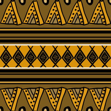 Afrika tasarlamak vektör el ile kabile etnik çizim lüks tarzı çizilmiş. Moda Tekstil için hazır için sorunsuz tasarlamak yazdırma