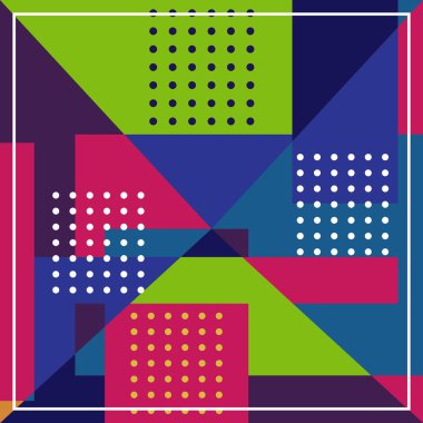 Modern en az desen renkli geometrik arka plan ile. Çok renkli desenler yastık, hijab, eşarp ve tekstil baskı için iyi.