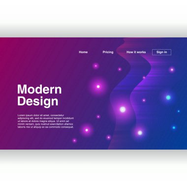 Açılış sayfası arka plan çok renkli geometrik ile fütüristik tasarım. Vektör çizim eps 10.