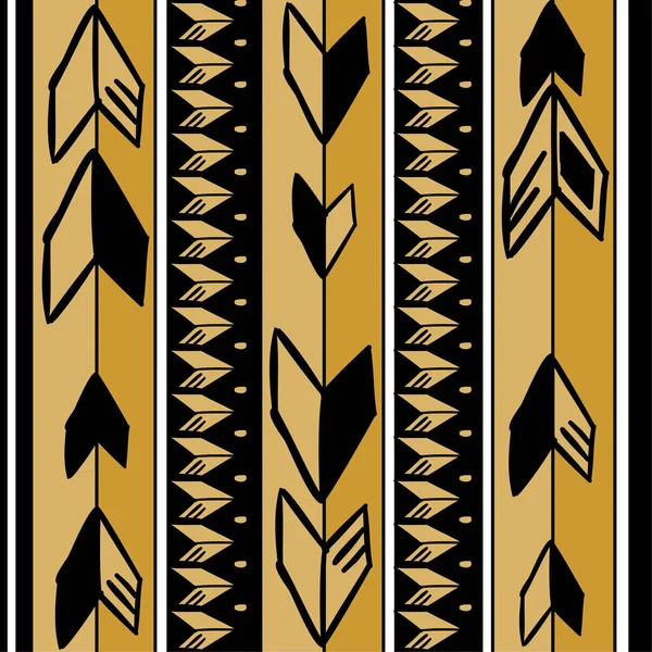 Afrikaanse Patroon Vector Met Hand Getrokken Tribal Etnische Tekening Naadloze — Stockvector