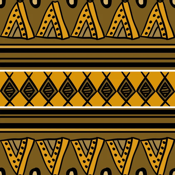 Afrikaanse Patroon Vector Met Hand Getrokken Tribal Etnische Tekening Luxe — Stockvector