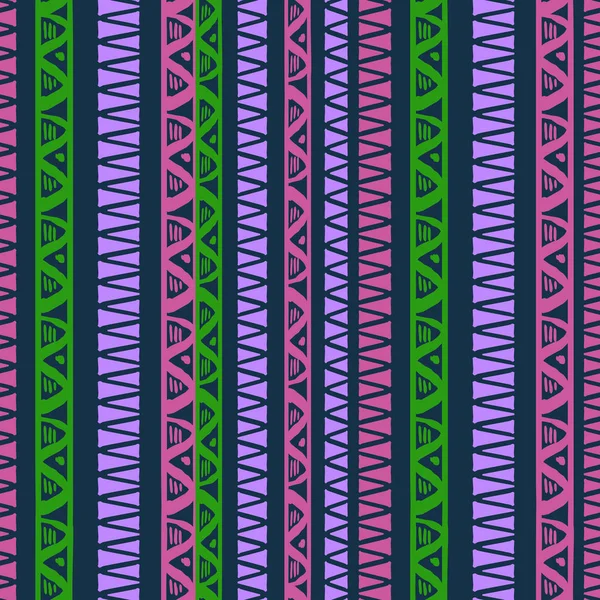 Modèle Tribal Sans Couture Style Dessiné Main — Image vectorielle