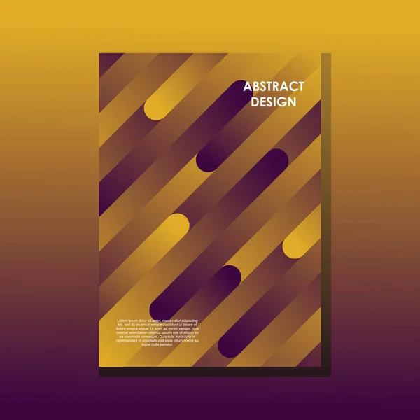 Colorido Vector Cubierta Mosaico Plantilla Gradiente Abstracto Con Amarillo Morado — Archivo Imágenes Vectoriales