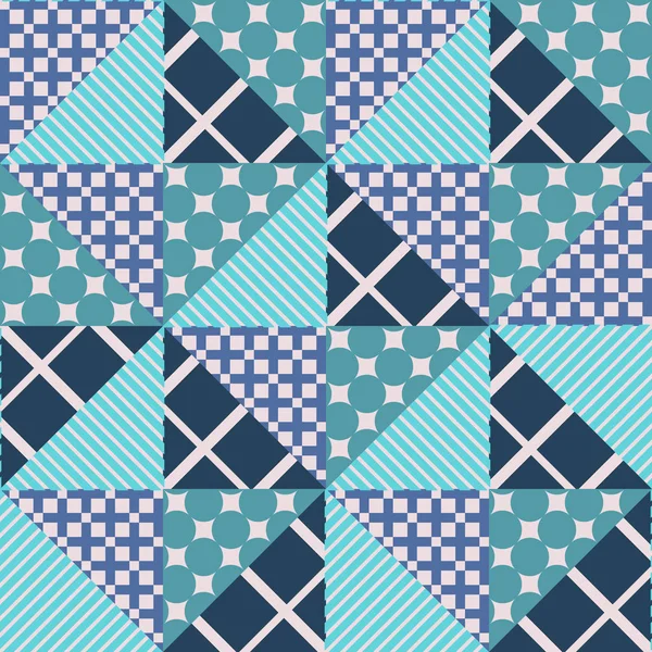 Motif Sans Couture Tendance Avec Fond Géométrique Triangle Couleur Bleu — Image vectorielle