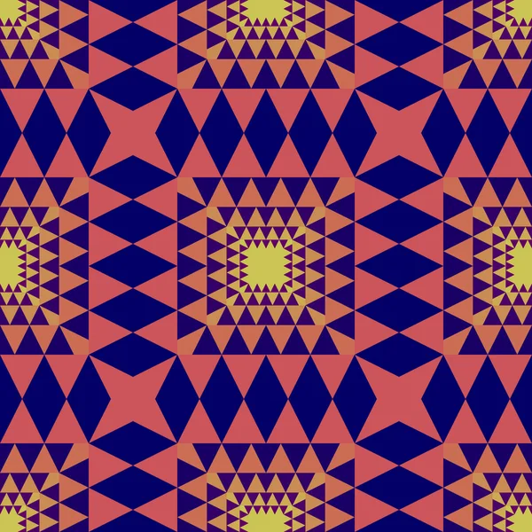 Patrón Geométrico Abstracto Sin Costura Con Estilo Diamante Tribal Ilustración — Vector de stock