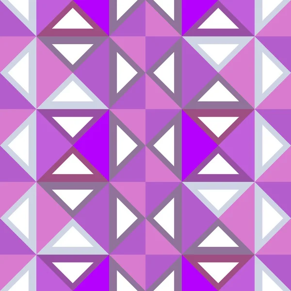 Девчачий Геометрический Абстрактный Бесшовный Рисунок Многоцветного Фона Розовыми Цветами Векторная — стоковый вектор