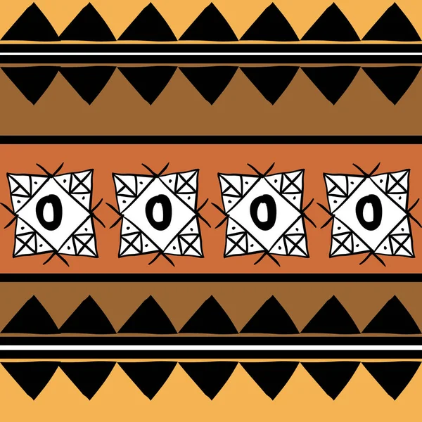 Modèle Tribal Vectoriel Avec Illustration Géométrique Africaine Dessinée Main Bon — Image vectorielle