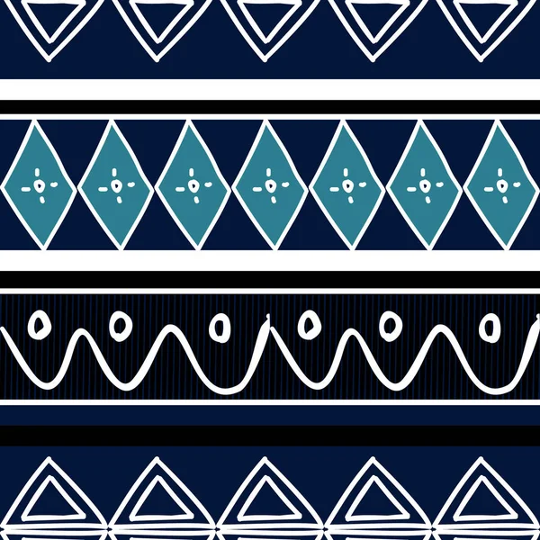 Vecteur Motif Africain Avec Dessin Ethnique Tribal Dessiné Main Illustration — Image vectorielle