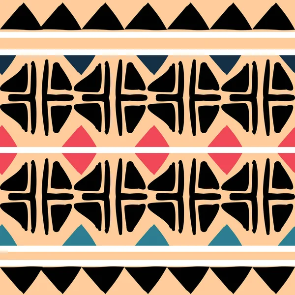 Modèle Tribal Vectoriel Avec Dessin Abstrait Triangle Coloré Bon Pour — Image vectorielle