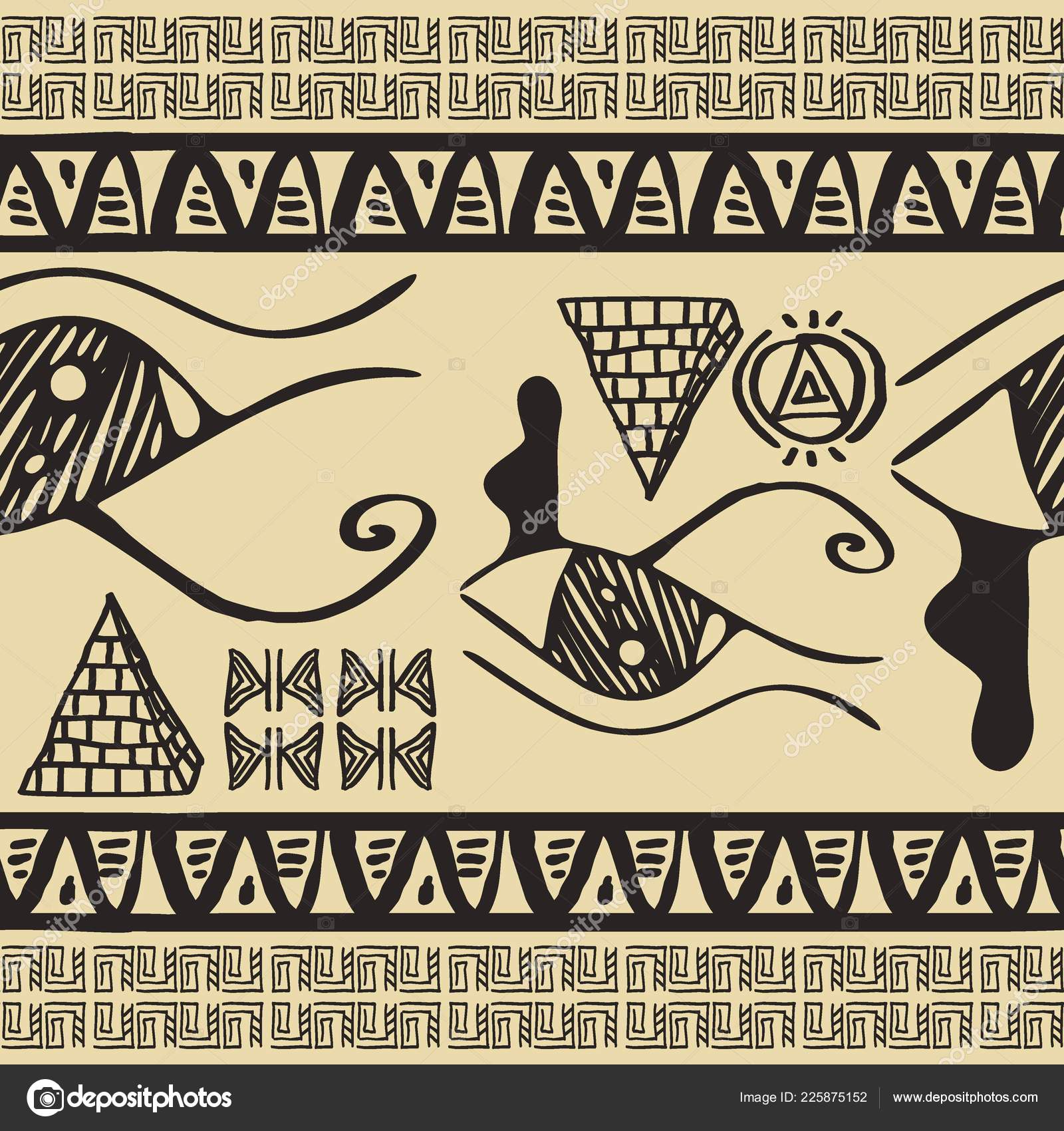 Retro Creative Ancient Egyptian (Ancient Egyptian Pattern High-Res