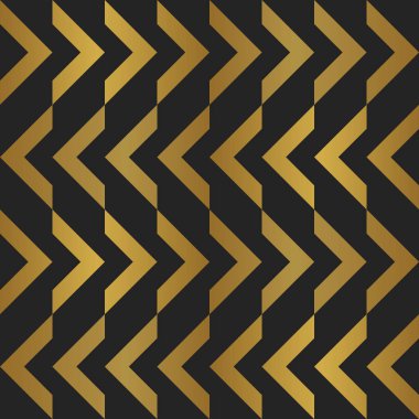 Sorunsuz altın lüks chevron geometrik yatay çizgili desen.