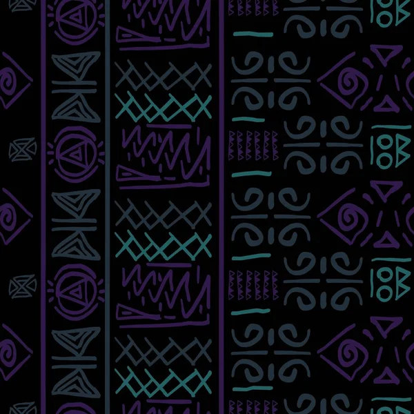 Tribal Colorido Con Colores Ultra Violeta Trendy Doodle Dibujado Mano — Archivo Imágenes Vectoriales