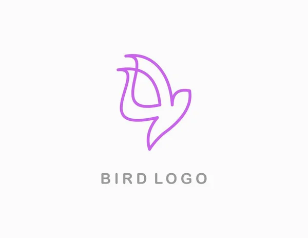 色鳥のロゴのベクトル — ストックベクタ