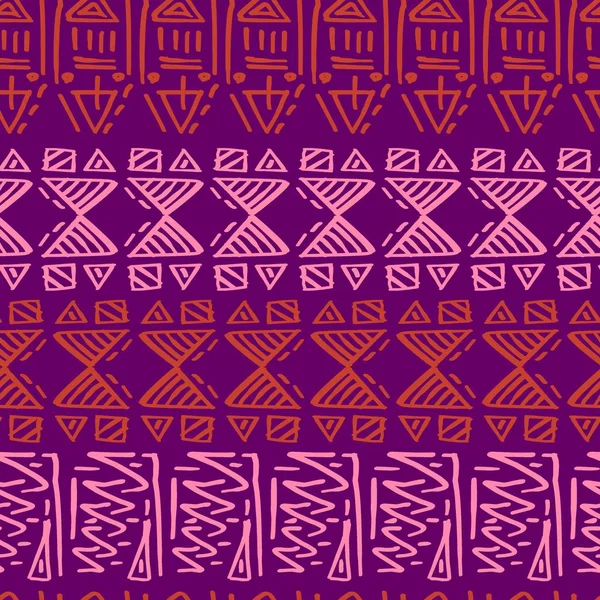 Patrón Tribal Dibujado Mano Con Símbolo Egipto Creativo Estilo Dibujo — Vector de stock