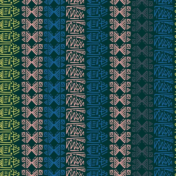 Modèle Tribal Dessiné Main Avec Symbole Égyptien Créatif Style Dessin — Image vectorielle