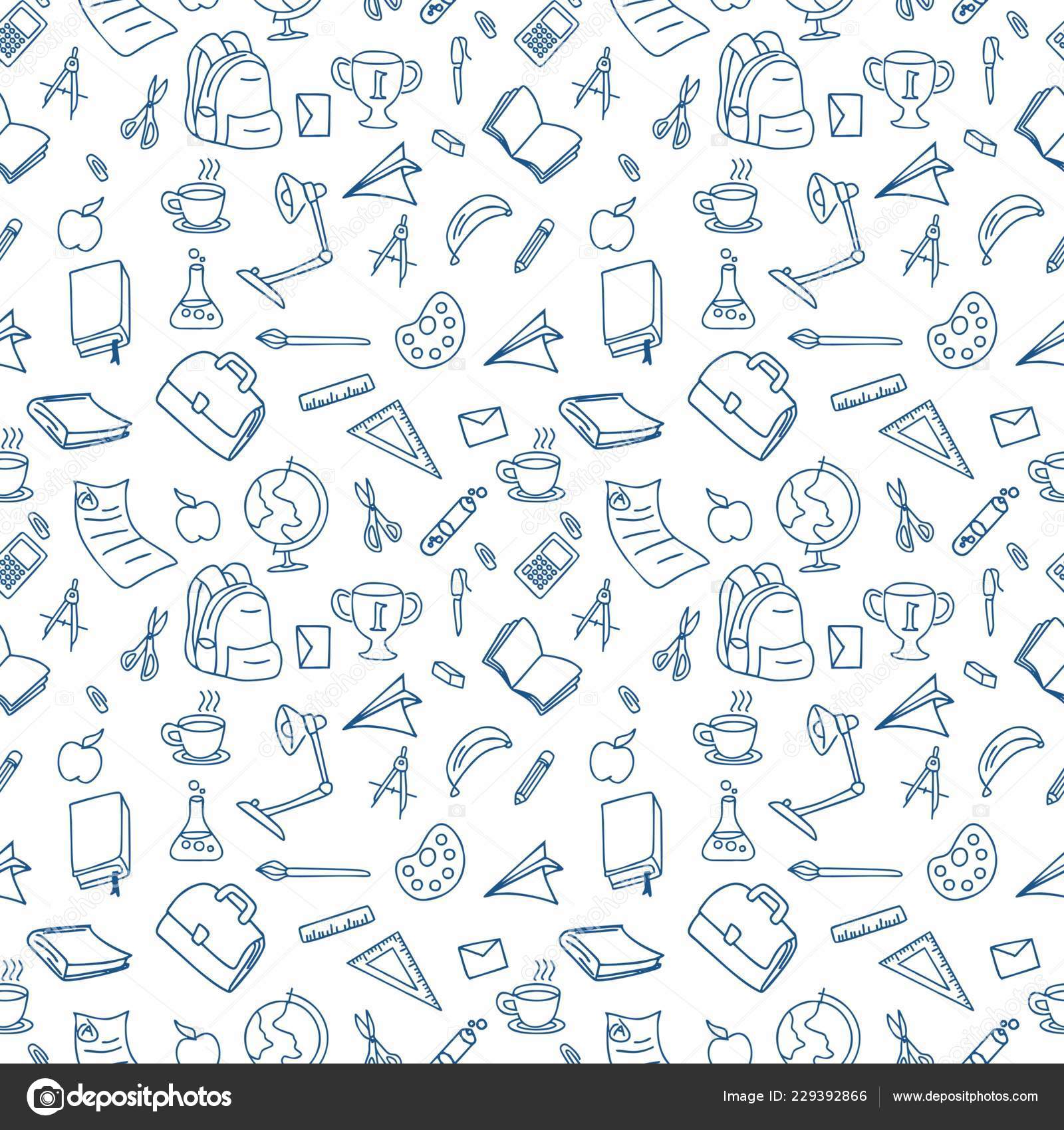 Back School Theme Doodle Hand Drawn Seamless Pattern Background Vector Vector Image By C Ngupakarti Vector Stock Back School Theme Doodle Hand Drawn Seamless Pattern Background Vector Vector Image By C Ngupakarti Vector Stock