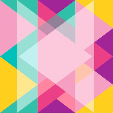 Geometrik soyut sorunsuz üçgen desen çok renkli vektör çizim