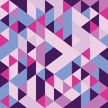 Plastik pembe üçgen geometrik Dikişsiz desen vektör çizim