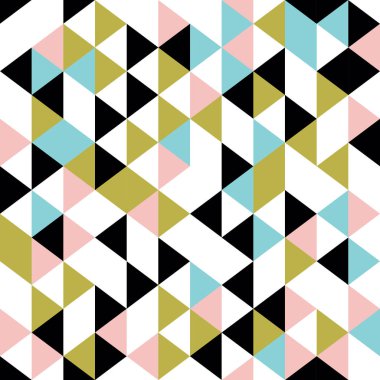 Üçgen geometrik soyut renkli vintage vektör çizim moda tekstil baskı ve sarma için ile seamless modeli