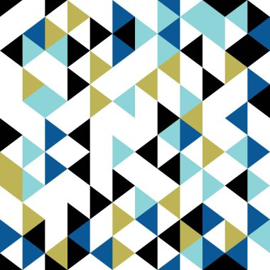 Vintage üçgen geometrik Dikişsiz desen vektör çizim. Memphis 90s soyut döşeme arka planı.