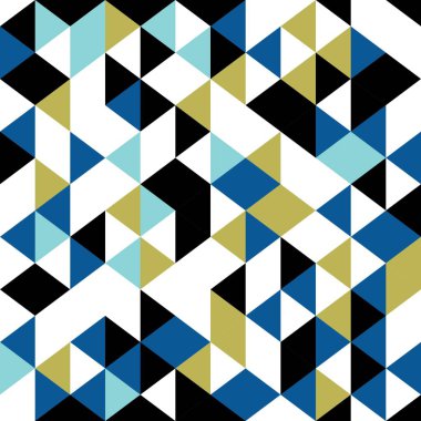 Vintage üçgen geometrik Dikişsiz desen vektör çizim. Memphis 90s soyut döşeme arka planı.