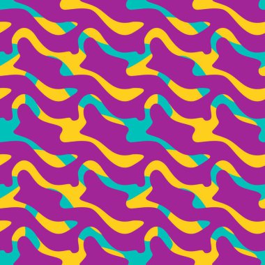 Renkli dalgalar Dikişsiz desen vektör çizim
