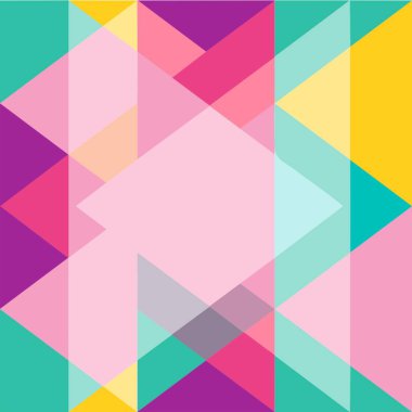 Geometrik soyut sorunsuz üçgen desen çok renkli vektör çizim