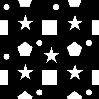 Geometrik şekil Dikişsiz desen vektör çizim.