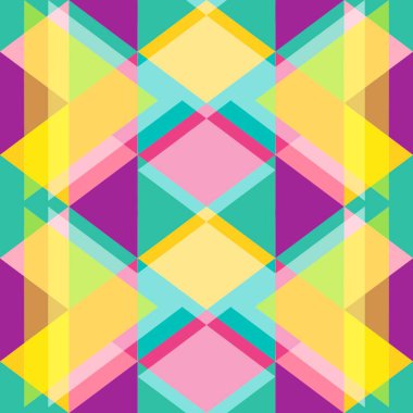 Geometrik soyut sorunsuz üçgen desen çok renkli vektör çizim