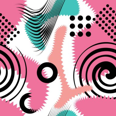 Dekoratif çağdaş sanat tarzı ile soyut seamless modeli