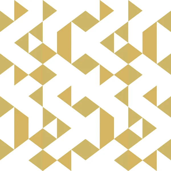 几何三角形无缝图案向量与金色 黄金豪华孟菲斯90年代抽象背景向量插图 — 图库矢量图片