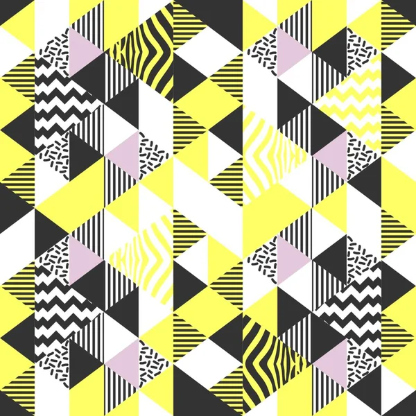 Patrón Inconsútil Triángulo Colorido Con Ilustración Vectorial Colores Pastel Abstracto — Vector de stock