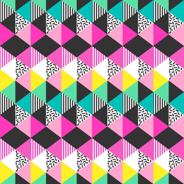 Цветной Треугольник Бесшовный Узор Абстрактными Пастельными Цветами Векторной Иллюстрации — стоковый вектор