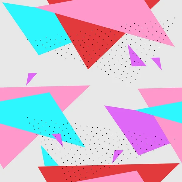 Patrón Geométrico Sin Costura Abstracto Con Triángulo Colorido Diseño Retro — Archivo Imágenes Vectoriales