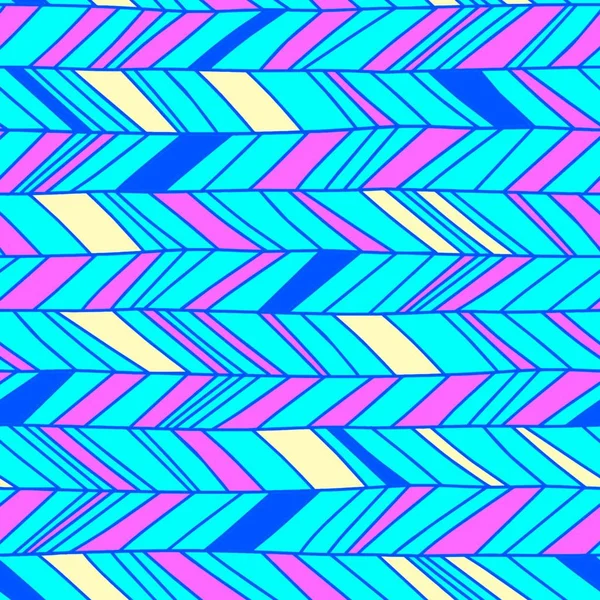 Vintage Chevron Nahtlose Muster Vektor Illustration Fischgrat Bunte Retro Hintergrund — Stockvektor