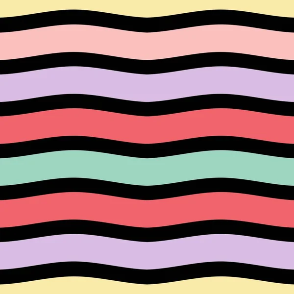 Naadloze Kleurrijke Strepen Lijn Patroon Achtergrond Vectorillustratie Met Pastel Kleuren — Stockvector