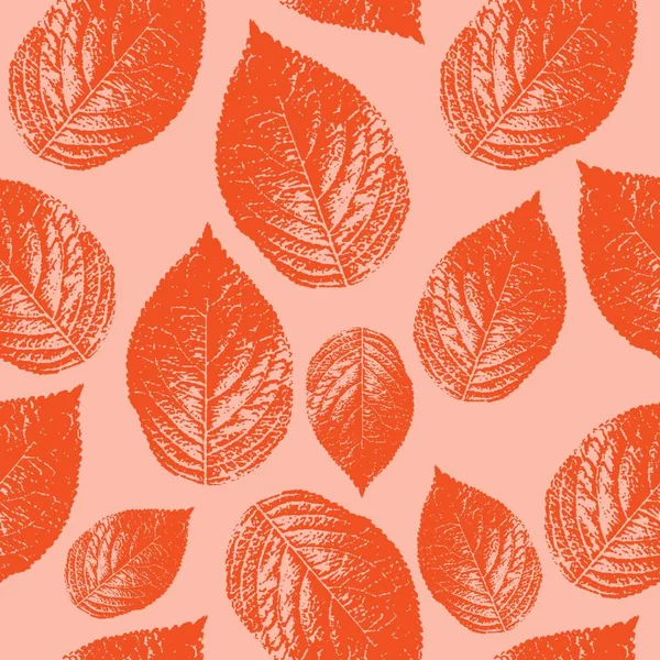 Feuilles Colorées Motif Sans Couture Dessin Vintage — Image vectorielle