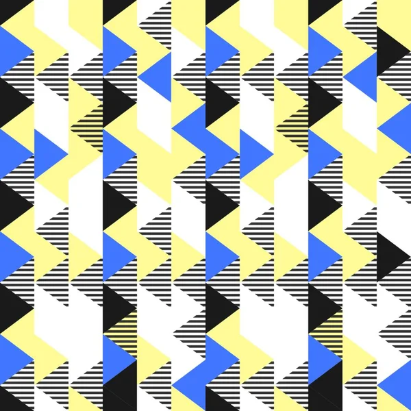 Абстрактный Бесшовный Геометрический Узор Цветной Ретро Дизайнерской Векторной Иллюстрацией Модной — стоковый вектор