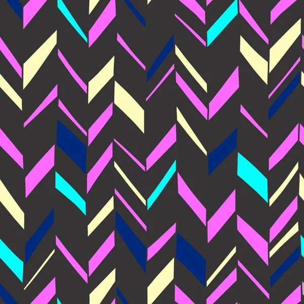 Vintage Chevron Sem Costura Padrão Vetor Ilustração Herringbone Colorido Fundo — Vetor de Stock