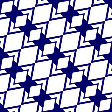 Moda tekstil baskı ve duvar kağıdı vektör çizim için mavi köşeli çift ayraçları Dikişsiz desen arka plan modern tasarım.