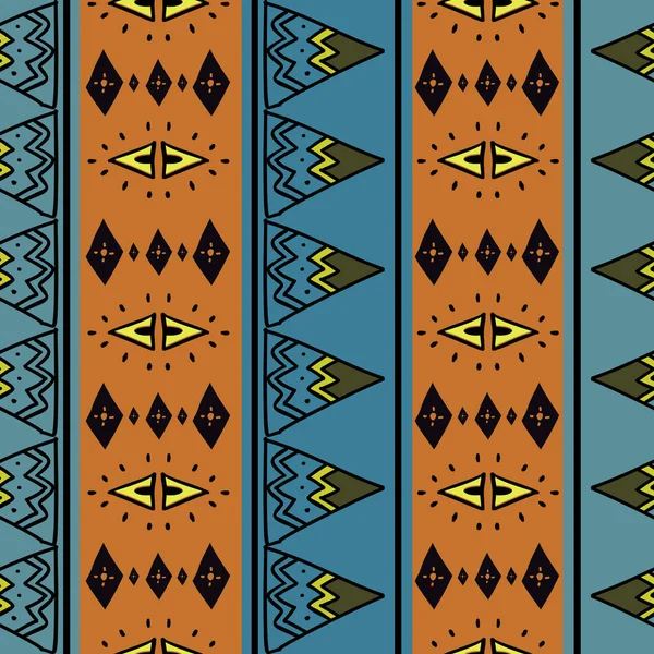 Illustration Vectorielle Motif Sans Couture Africaine Dessin Abstrait Coloré Prêt — Image vectorielle