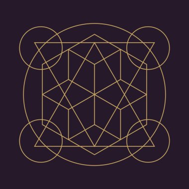 Soyut antik geometri desen