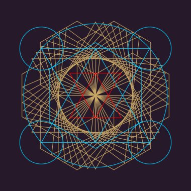 Soyut antik geometri desen