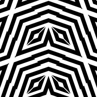 Soyut geometrik desen çizgili çizgili. Trendy sorunsuz vektör arka plan. Siyah ve beyaz doku.