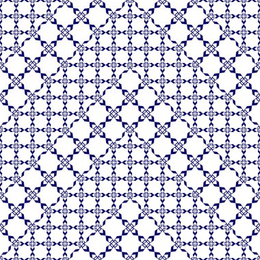 İslam Dikişsiz desen vektör illüstrasyon mavi ve beyaz renkler