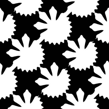 Tek renkli renkli geometrik vintage Dikişsiz desen vektör çizim. Siyah ve beyaz arka plan geometrik soyut duvar kaydırma ve moda tekstil baskı için.